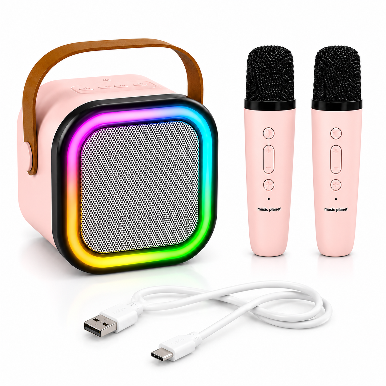 RockLight S162 Wireless Speaker with Dual Microphones & RGB LED Lights