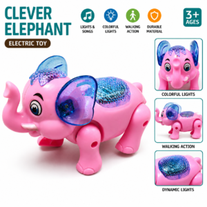 Clever Elephant-Musical Walking Toy with Lights & Sound