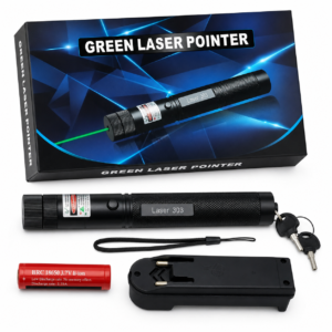 Rechargeable Green Laser Pointer Torch with Multi Superhero Projection Light Effects, USB Charging Support and Portable Metal Body Design