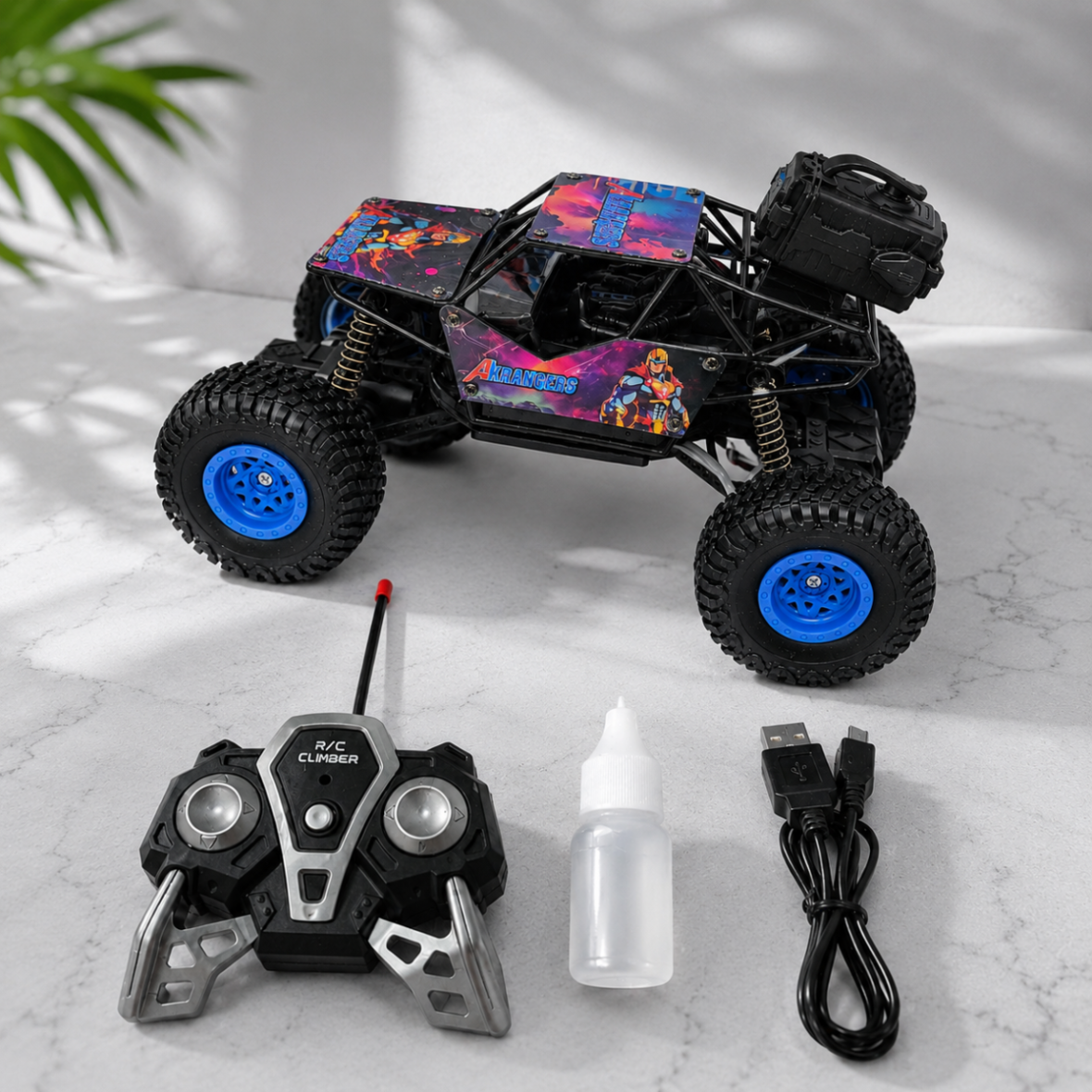 AkRangers Rock Crawler RC Car with Spray Function