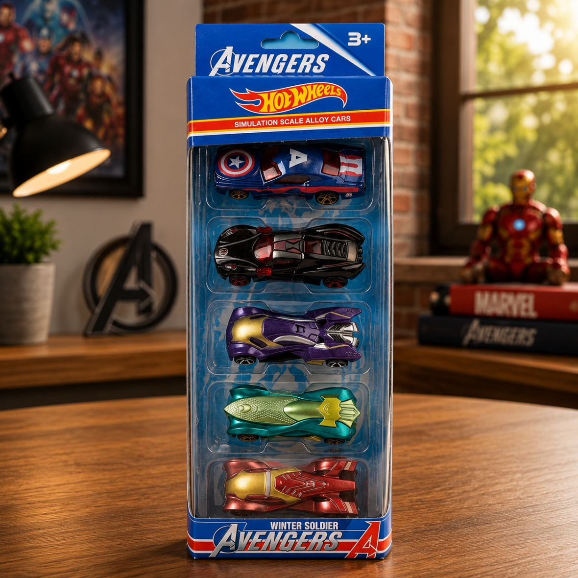 Avengers Die-Cast Metal Toy Car Set – 5 Pieces