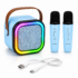 Rock Light S162 Wireless Karaoke Speaker with 2 Wireless Microphones, RGB LED Lights & Bluetooth 5.0