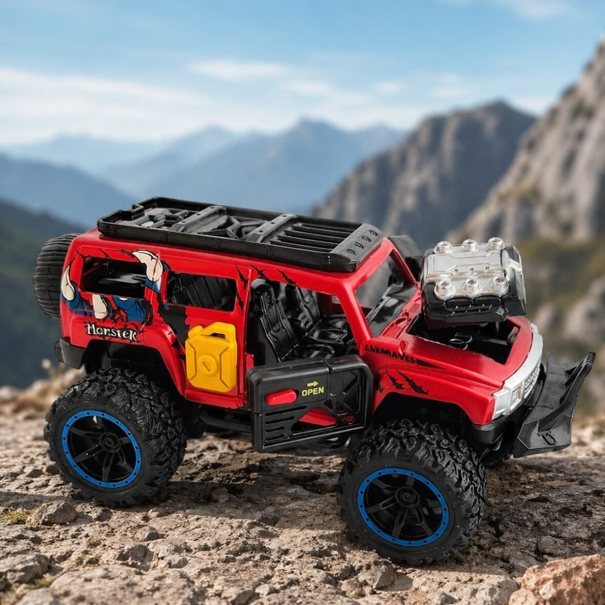 Monster Die-Cast Pull-Back Toy Car