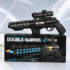 Double Barrel Electric Music Toy Gun with Scope, Flashing Lights & Sound – Battery Operated Toy Rifle for Kids
